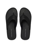 Klapki i japonki męskie - Tommy Hilfiger Japonki Jacquard Logo FM0FM05808 Czarny - miniaturka - grafika 1