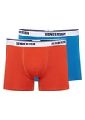 Majtki męskie - Bokserki (dłuższa nogawka) Switch Henderson 2-pak pomarańczowy, morski 3XL - miniaturka - grafika 1