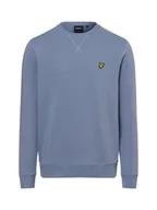 Bluzy męskie - Lyle & Scott Męska bluza nierozpinana Mężczyźni Bawełna niebieski jednolity, S - miniaturka - grafika 1
