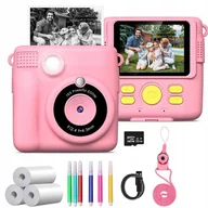 Aparaty natychmiastowe - APARAT DRUKARKA TERMICZNA KAMERA NATYCHMIASTOWY DRUK + WKŁADY 1000 MAH - miniaturka - grafika 1