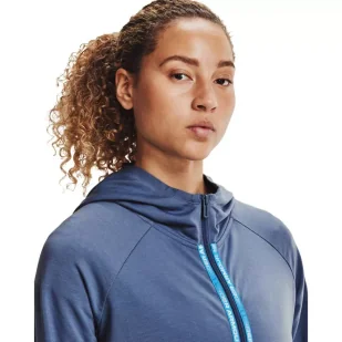 Bluza damska Under Armour Rival Terry Taped FZ Hoodie - Bluzy sportowe damskie - miniaturka - grafika 4