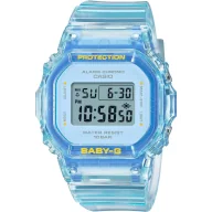 Zegarki dla dzieci - Casio Baby-G zegarek niebieski przeźroczysty prostokątny BGD-565SJ-2ER - miniaturka - grafika 1