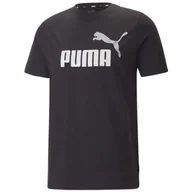 Koszulki sportowe męskie - Koszulka męska Puma ESS+ 2 Col Logo Tee Rozmiar: M / Kolor: czarny - miniaturka - grafika 1