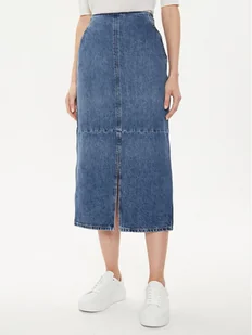Tommy Hilfiger Spódnica jeansowa WW0WW42582 Niebieski Regular Fit - Spódnice - miniaturka - grafika 1