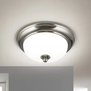 ORION Lampa sufitowa Empire, Ø 26,5 cm, matowy nikiel, matowe opalowe szkło - Lampy sufitowe - miniaturka - grafika 1