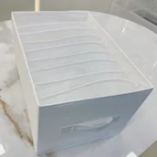 Pokrowce na ubrania - Organizer na ubrania bielizne spodnie do szuflady szafy skarpetki biały - miniaturka - grafika 1