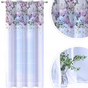 FIRANA GOTOWA 140x250 WOAL BARWIONA WZÓR PRZELOTKI 010 - Firany - miniaturka - grafika 1