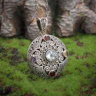 Naszyjniki - TEMU Naszyjnik Damski w Stylu Boho Vintage z Wzorem Pustych Chmur i Chińskich Znaków - Idealny na Codzienność, Przyjęcia, Śluby i Wydarzenia - miniaturka - grafika 1