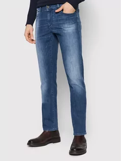 Spodnie męskie - Trussardi Jeans Jeansy Slim Fit Soft Power 52J00000 Granatowy Slim Fit - grafika 1