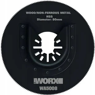 WORX piły HSS 80 MM, 1 sztuki, wa5008 - Materiały ścierne - miniaturka - grafika 2