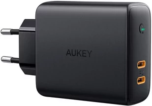 Aukey Ładowarka PA-D5 GaN ładowarka sieciowa 2xUSB C Power Delivery 3.0 63W 6A Dynamic Detect PA-D5 - Ładowarki do telefonów - miniaturka - grafika 2