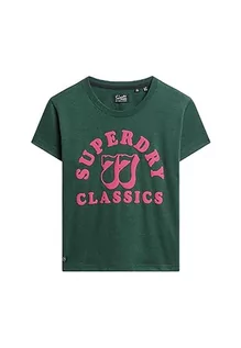 Koszulki i topy damskie - Superdry Archive Neon Graphic T Shirt Koszulka damska, Bengreen Marl, 38 - grafika 1