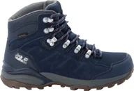 Buty trekkingowe damskie - Buty trekkingowe damskie Jack Wolfskin Refugio Texapore Mid granatowe r. 37 - miniaturka - grafika 1