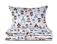 Pościel dla dzieci - Pościel dziecięca 100x160 W indiańskiej wiosce z plecaczkiem - miniaturka - grafika 1
