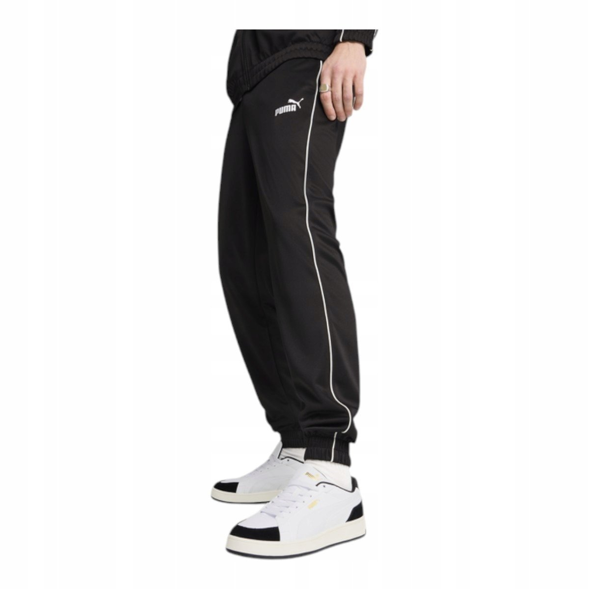 PUMA SPODNIE MĘSKIE DRESOWE PUMA SPORT POLY PANTS CZARNE r.L