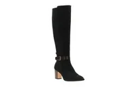 Półbuty damskie - Spiced Flame [black suede] - rozmiar 38 - miniaturka - grafika 1