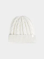 Czapki damskie - 4F Czapka zimowa damska - biała Uniwersalny - miniaturka - grafika 1