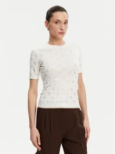 Guess Sweter W5GR20 Z3D60 Écru Regular Fit - Swetry damskie - miniaturka - grafika 1