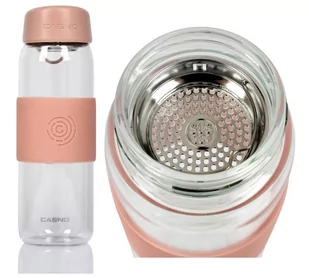 Casno Butelka szklana Casno Michigan 600 ml różowa KXN-3120I - Termosy - miniaturka - grafika 1