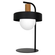 Lampy stojące - Luminex Canan 4051 Lampa stołowa lampka 1x60W E27 czarny/biały/naturalny - miniaturka - grafika 1