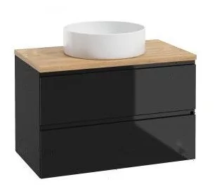 Szafka Łazienkowa Wisząca Czarny Połysk Modus 60 cm - Szafki łazienkowe - miniaturka - grafika 1