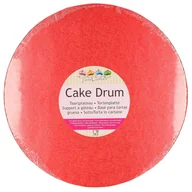 Dodatki do ciast w proszku - Okrągły podkład pod tort CZERWONY gruby FunCakes ø 30,5 cm - miniaturka - grafika 1