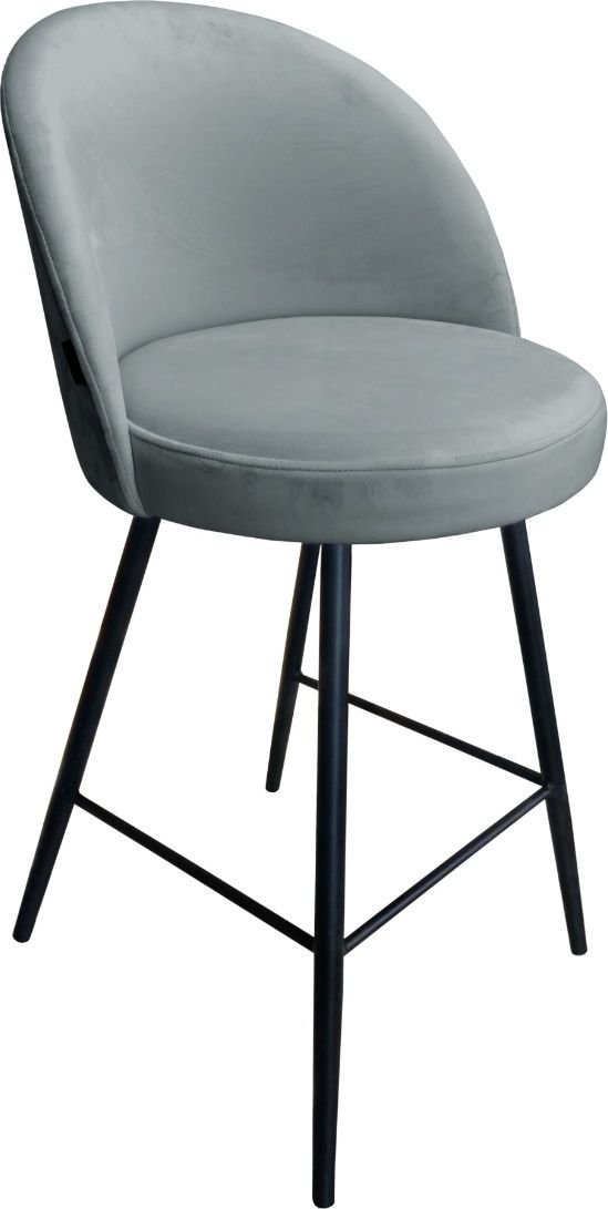 Atos Hoker TANEW VELVET szary tapicerowany aksamitem do kuchni ATOS