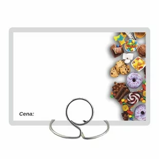 Cenówki Laminowane Białe 65X95 - Słodycze 50 Szt. - Cenówki - miniaturka - grafika 1