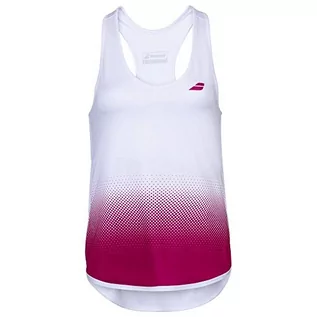 Koszulki i topy damskie - Babolat Unisex Kinder Compete Tank Top Girl Tanktop, biały/czerwony (Vivacious Red), 8-10 años - grafika 1