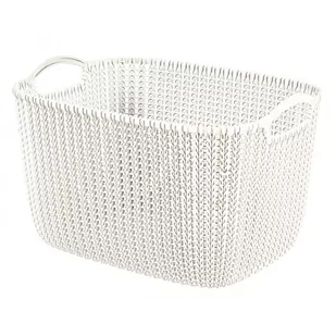 Curver KNIT L Koszyk 40x30x49 cm, 19L, kremowy 226379 - Kosze na bieliznę - miniaturka - grafika 3