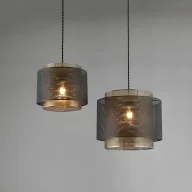 Lampy sufitowe - Lampa wisząca Plexus - kolor złoty, Czarny - 72831 - miniaturka - grafika 1