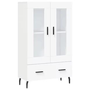 Wysoka szafka, biała, 69,5x31x115 cm, materiał drewnopochodny Lumarko! - Szafki do salonu - miniaturka - grafika 1