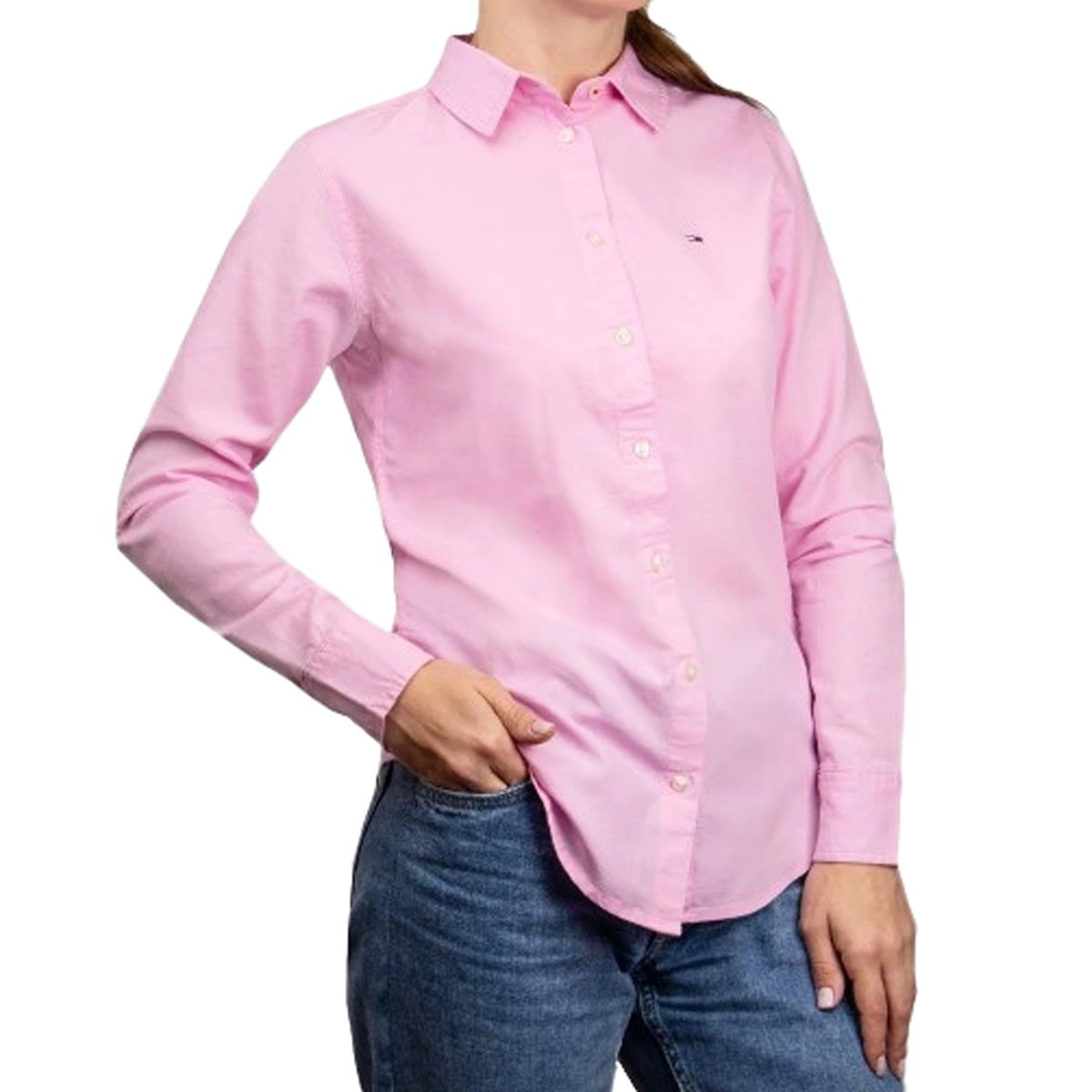 Koszula damska Tommy Jeans LADIES OXFORD SHIRT SOOTHING PINK M