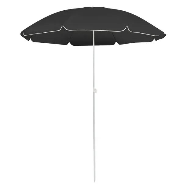 Parasol ogrodowy z poliestru i stali, regulowany, antracytowy, 176,5x200 cm