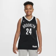 Swetry męskie - Koszulka dla dużych dzieci Brooklyn Nets Icon Edition 2021/22 Nike NBA Swingman - Czerń - miniaturka - grafika 1