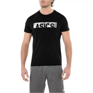 Koszulki męskie - Asics Esnt Diagonal SS Top 2031A349-001, Mężczyzna, t-shirty, Czarny - grafika 1