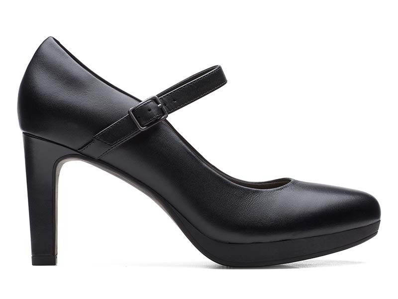 Clarks, Czółenka damskie, Ambyr Shine, czarne, rozmiar 40