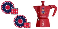 Zaparzacze i kawiarki - Bialetti Moka Express 3TZ 150 ml Joyful Christmas 2 x 80 ml czerwony - miniaturka - grafika 1