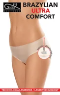 Majtki damskie - FIGI GATTA BRAZYLIAN ULTRA COMFORT (kolor beż, rozmiar M) - miniaturka - grafika 1
