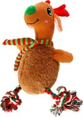 Zabawki dla psów - Dingo Zabawka piszcząca dla psa - Renifer ze sznurem do przeciągania 22 cm - miniaturka - grafika 1
