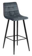 Taborety i hokery - ExitoDesign Hoker, krzesło barowe Tore velvet szary EXUDC8078/108-12 - miniaturka - grafika 1