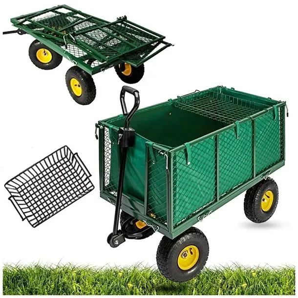 Wózek ogrodowy transportowy przyczepka duży XXL 220l + GRATIS wys 105cm