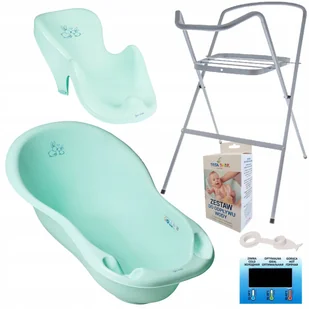 WANNA DLA DZIECKA TEGA BABY "ZESTAW 5w1" WANIENKA ODPŁYW STOJAK AKCESORIA - Wanienki dla dzieci - miniaturka - grafika 1