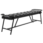 Ławki do przedpokoju - vidaXL Ławka tapicerowana sztuczną skórą, 160 x 40,5 x 50,5 cm - miniaturka - grafika 1