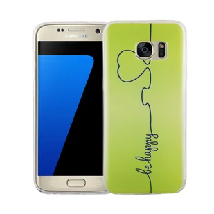 Etui na telefon Samsung Galaxy S7 Cover Etui ochronne Motif Slim Silicone TPU Be Happy Green - Etui i futerały do telefonów - miniaturka - grafika 1