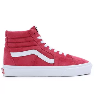 Trampki damskie - Buty Vans Pig Suede Old Skool VN0007NSZLD1 - czerwone - grafika 1