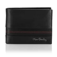 Portfele - Skórzany portfel męski z przeszyciami Pierre Cardin TILAK97 8806 - czerwony - miniaturka - grafika 1