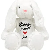 Maskotki i pluszaki - KRÓLIK Miś Pluszak Prezent Dla Dziewczyny Walentynki DOBRZE ŻE JESTEŚ IMIĘ - miniaturka - grafika 1