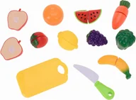 Zabawy w naśladowanie dorosłych - Zestaw Do Zabawy Owoce I Warzywa Do Krojenia 19 Akcesoriów - miniaturka - grafika 1
