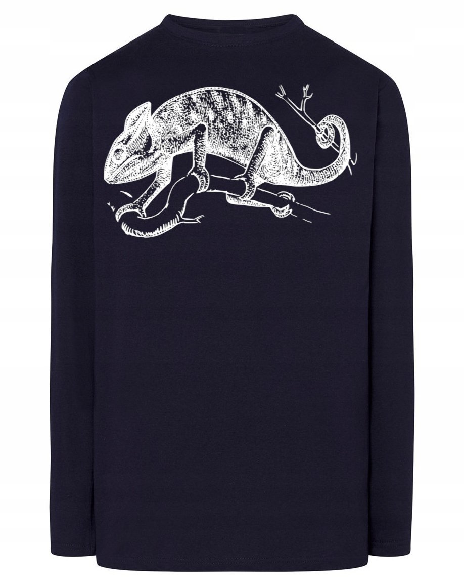 Longsleeve męski nadruk zwierzę KAMELEON r.4XL